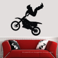 Inicio Pegatinas de pared de alta calidad Durable Moto Man Design Pvc Room Decor pared de vinilo pegatinas decorativas